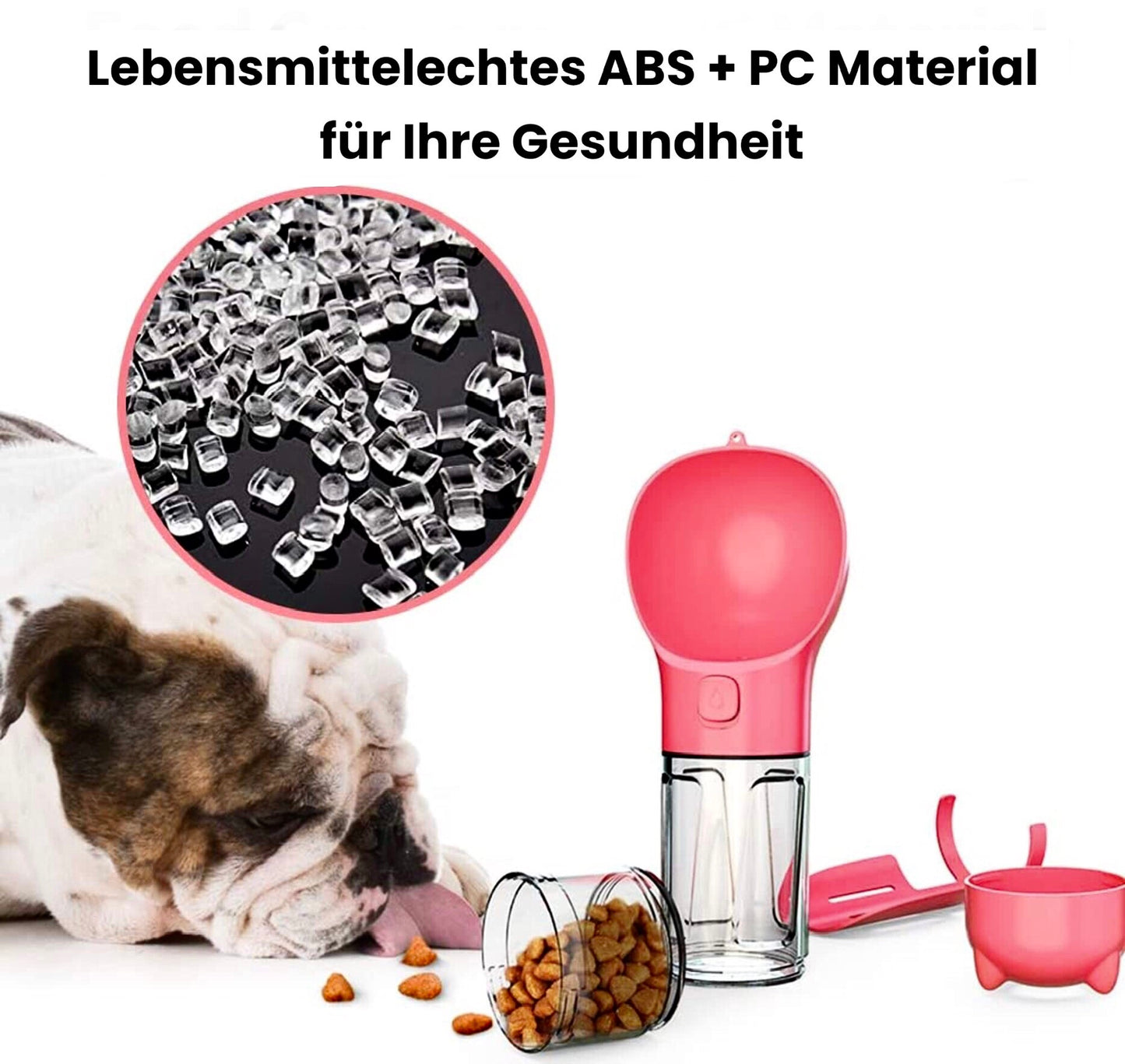 5-in-1 Wasserflasche & Futterspender mit Napf, Schaufel und Kotbeutelspender + GRATIS Geschenk! 🎁mit großem Silikon-Fußwaschbecher🎁 Nur 24h Angebot! ⏳🐶