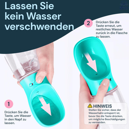 5-in-1 Wasserflasche & Futterspender mit Napf, Schaufel und Kotbeutelspender + GRATIS Geschenk! 🎁mit großem Silikon-Fußwaschbecher🎁 Nur 24h Angebot! ⏳🐶